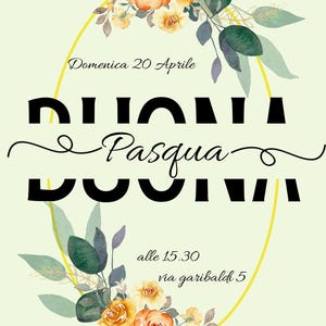 EASTER INVITATION, editable, simple and elegant Easter invitation.