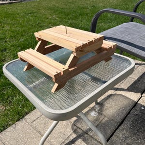 Picnic Bench Squirrel Feeder