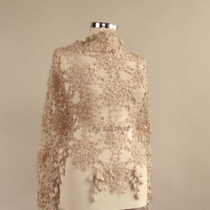 Lace Shawl Crochet, Wedding Shawl, Bridal Shawl, Evening Shawl Wool, Hand Crocheted Shawl, Triangle Shawl Lace