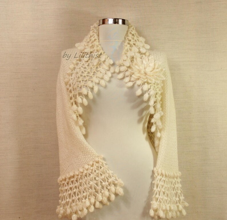 Bridal Shrug Bolero Ivory Wedding Shrug Bolero Sweater Etsy