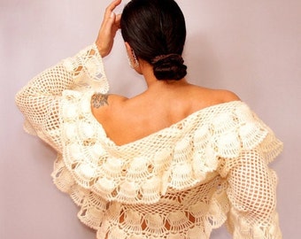 Wedding Bolero Lace, Bridal Shrug Ivory, Wedding Shrug, Shrug Jacket, Bolero Jacket, Bridal Bolero, Crochet Shrug, Bridal Bolero