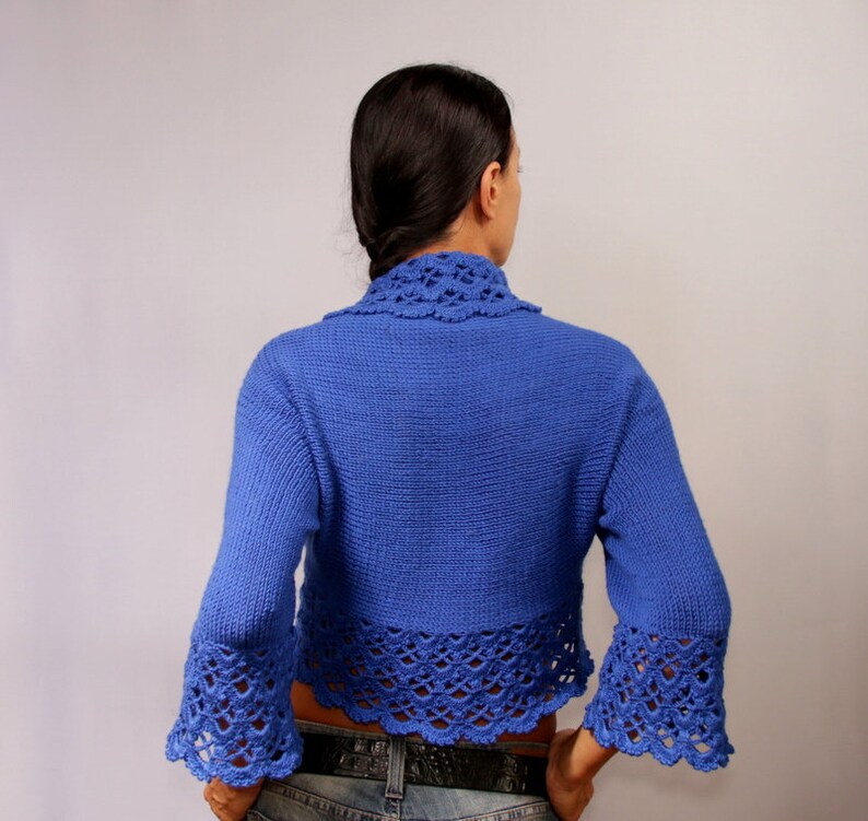 Hand Knitted Shrug Sweater Bolero Shrug Lilac Knit & Etsy