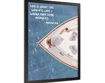 Mamma Mia Wall Art - Mamma Mia Inspired Quote - Coastal Dorm Print - Mamma Mia Quote - Digital Poster