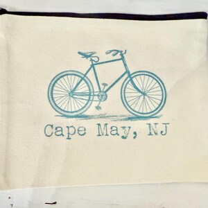 Cape May Bike Zipper Pouch