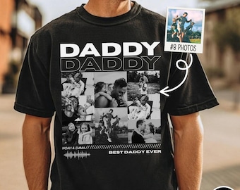 Custom Photo Dad Shirt, Personalized Comfort Colors® Daddy Shirt, Father's Day Gift, Custom Picture Shirt for Dad, Birthday Gift for Husband