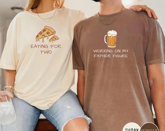 Camisetas divertidas para parejas anunciando el embarazo, regalo para futuros papás en la revelación del sexo del bebé, camiseta a juego para la revelación del género, camiseta de maternidad