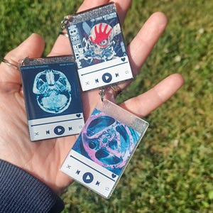 Personalized Artwork Album Cover Music Keychain-Acrylic Band Art-Back to School-Pendent-1 Sided For Keyrings-Bags-Backpacks-Purses-Lanyards