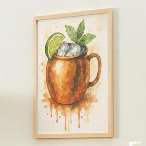 Moscow Mule in Watercolor - Wall art
