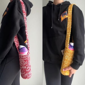 Crochet Water Bottle Holder l Hydro flask/ Owala Carrier l Water Bottle Bag/Sling