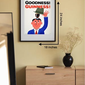 Digital "Goodness Hat Irish Stout" Vintage Guinness Advertising Poster [Ready to Print Download] image 3
