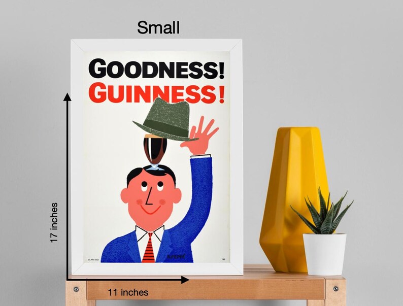 Digital "Goodness Hat Irish Stout" Vintage Guinness Advertising Poster [Ready to Print Download] image 2