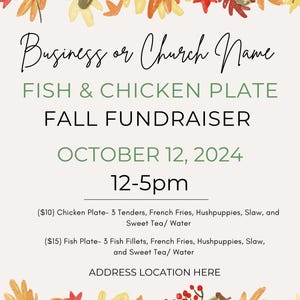 Fall Fundraiser Flyer