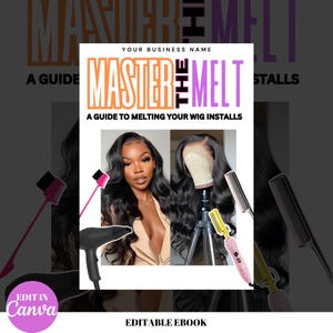 PLR Ebook 25 Pages | Hair Ebook, Hair Stylist Ebook, Lace Wig Class Manual, Wig Ebook Template, Done For You Ebook