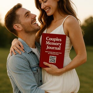 Paare Erinnerungsbuch mit QR-Code – Personalisiertes Sprachmessagebuch (PDF)