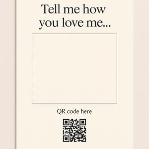 Printable Love Voice Cards for Couples – Emotional Question Cards with QR Code, Photo Space – Digital Anniversary Gift