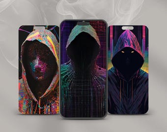 Glitch Distortion – Pack de fonds d'écran numériques Cyberpunk pour téléphone