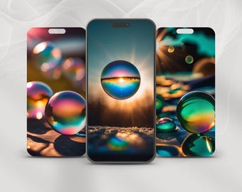 Rêves de bulles de savon – Fonds d'écran pastel pour téléphone (1er ensemble) (téléchargement numérique)
