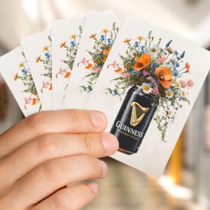 Irish Poker Cards, Ireland Guinness Floral Design, Playing Deck, Card Games, St. Patrick&#39;s Day Gift, Game Night Supplies, Guinness cards
