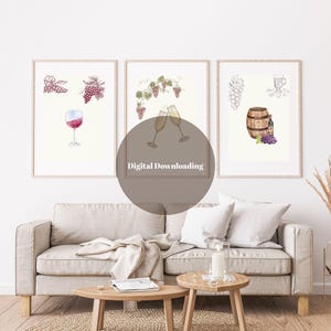Wein Wand Kunst zum ausdrucken, Wein Liebhaber, Rotwein Poster, Weinbar Dekor, Küche Wandkunst, moderner Wein Druck, digitaler Download