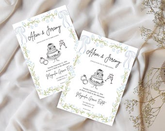 Floral Wedding Invitation Template: Elegant DIY Printable (Digital Download, 5x7 inches)