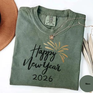 Comfort Colors® 2026 New Year Party Shirt, Happy New Years shirt, Womens New Year Shirt, Family New Year gift, Retro new year shirt