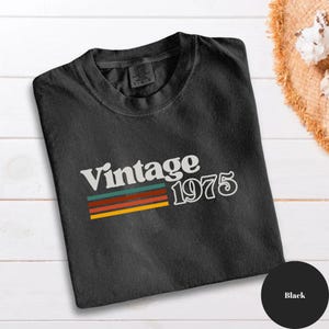 Camiseta de cumpleaños vintage personalizada, ideas de regalo retro para el quincuagésimo aniversario de 2025, regalo de cumpleaños para niña, regalos para el 50.º cumpleaños, regalo para él, regalo para ella