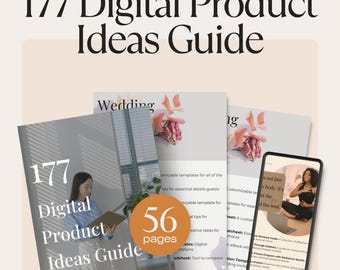 Ebook 177 idées de produits numériques pour un revenu passif | RMP DPP | Aimant en plomb fait pour vous | Droits de revente principaux 2025