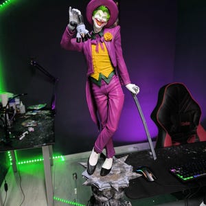 Joker Figure - Custom Hand Painted Collectible Statue - DC Comics Clown Prince of Crime - Fan Gift