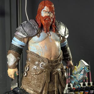 God of War Thor Figure – Custom Hand-Painted Collectible Statue – Norse Mythology – Gamer Gift