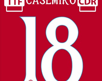 New Font Vector Jersey Manchester United 2025-2026 / Font *OTF | *Ai| *PDF| *CDR/Vector File | Kit Shirt Soccer