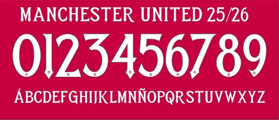 New Font Vector Jersey Manchester United 2025-2026 / Font *OTF