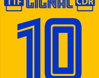 New Font Vector Jersey Club Tigres 2025-2026 / Font *OTF | *Ai| *PDF| *CDR/Vector File | Kit Shirt Soccer