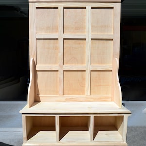 DIY Farmhouse Halltree bench Build Plan, Mudroom hall tree, Woodwork plan, Halltree entryway bench with storage Build plan