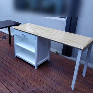 DIY Desk with Drawer Build Plan | Modern Wood Desk PDF | Digital Download Workstation with Storage Shelves | Easy Step-by-Step Plans
