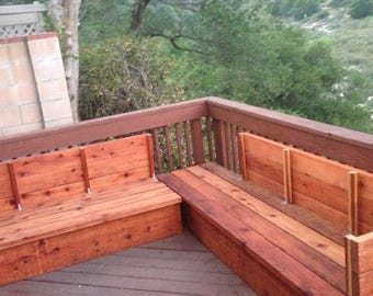 DIY Sectional Sofa Plan: Outdoor Wood Couch with End Table (PDF)