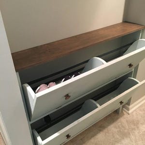 DIY Tilt-Out Shoe Dresser Plan: Entryway Console Table (PDF)