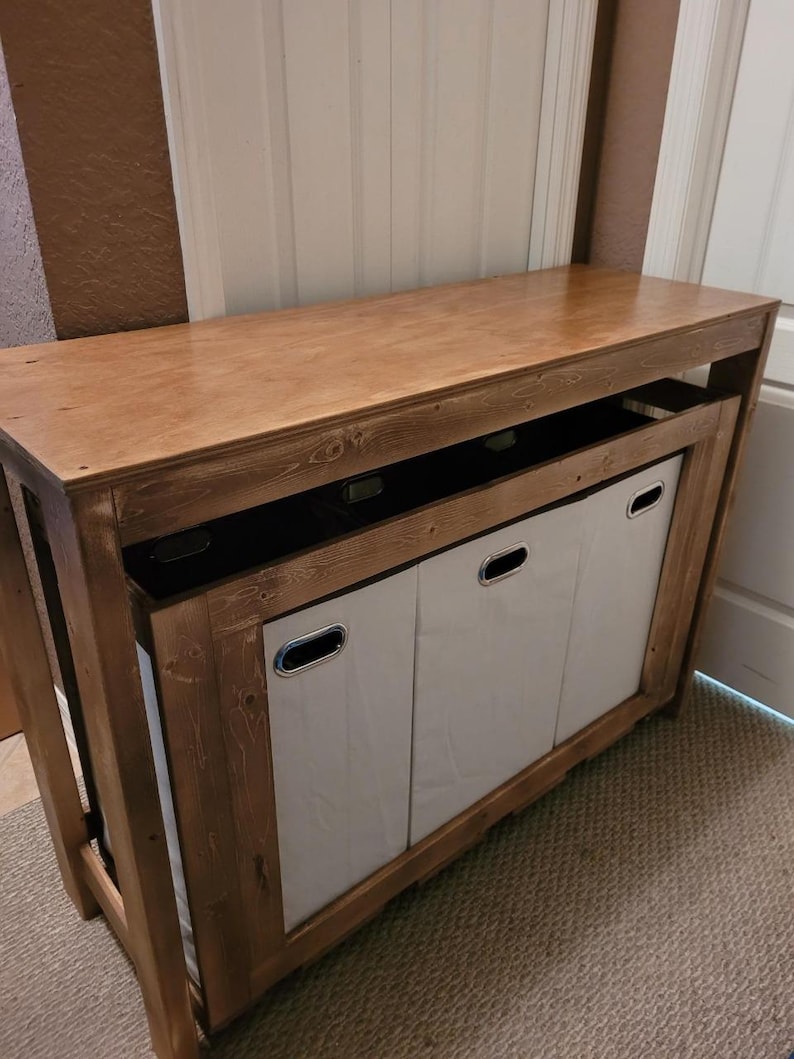 DIY Laundry Table Plan: Folding Station & Storage (PDF Download) - Etsy