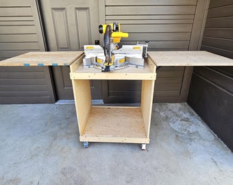 Mobile Miter Saw Table Plans: Rolling DIY Workstation (PDF Download)