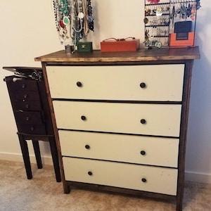 DIY Wooden Dresser Plan PDF: 4-Drawer Narrow Chest (Digital Download