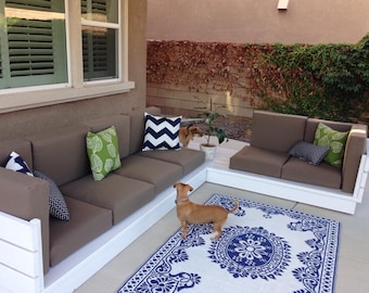 DIY Sectional Sofa Woodworking Plan: Outdoor Patio Lounge (PDF Plans with Dimensions