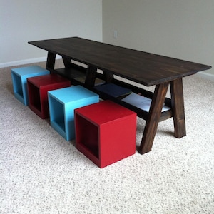 Kids Activity Table Build Plan: DIY Children's Craft Table (PDF)