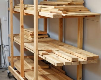 DIY 調節可能な木材ラック - デジタル ビルド プラン / 木工 - Etsy 日本