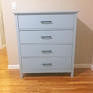 DIY Wooden Dresser Plan PDF: 4-Drawer Narrow Chest (Digital Download