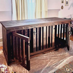 DIY Double Dog Crate Console Plans: Wooden Kennel Furniture (Digital Download)