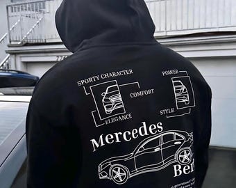 Custom Car Drawing Hoodie – Personalized Car Lover Gift