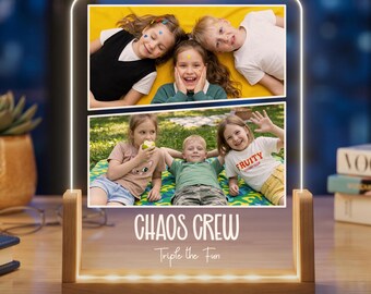 Personalized Cousin Photo Lamp - Custom Cousins LED Night Light, Family Picture Lamp, Cousin Gift, Keepsake Decor for Kids