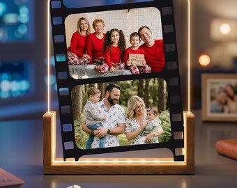 Personalized Photo Lamp - Custom Film Strip LED Night Light - Family Picture Collage Gift - Personalized Gift for Parents