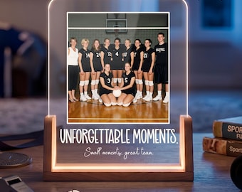 Custom Sports Team Photo Lamp - Personalized Team Gift, Coach Gift, Senior Night Gift, Team Keepsake LED Night Light