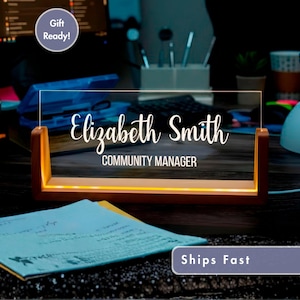 Community Manager Personalized Desk Lamp - Custom Name LED Office Light Gift, Career Promotion, Boss Appreciation & Professional Keepsake