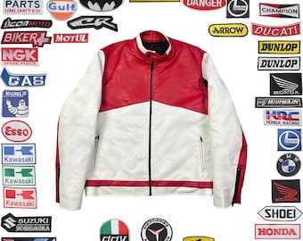 Custom Cowhide Leather Motorcycle Jacket: Handmade Biker Racing Jacket